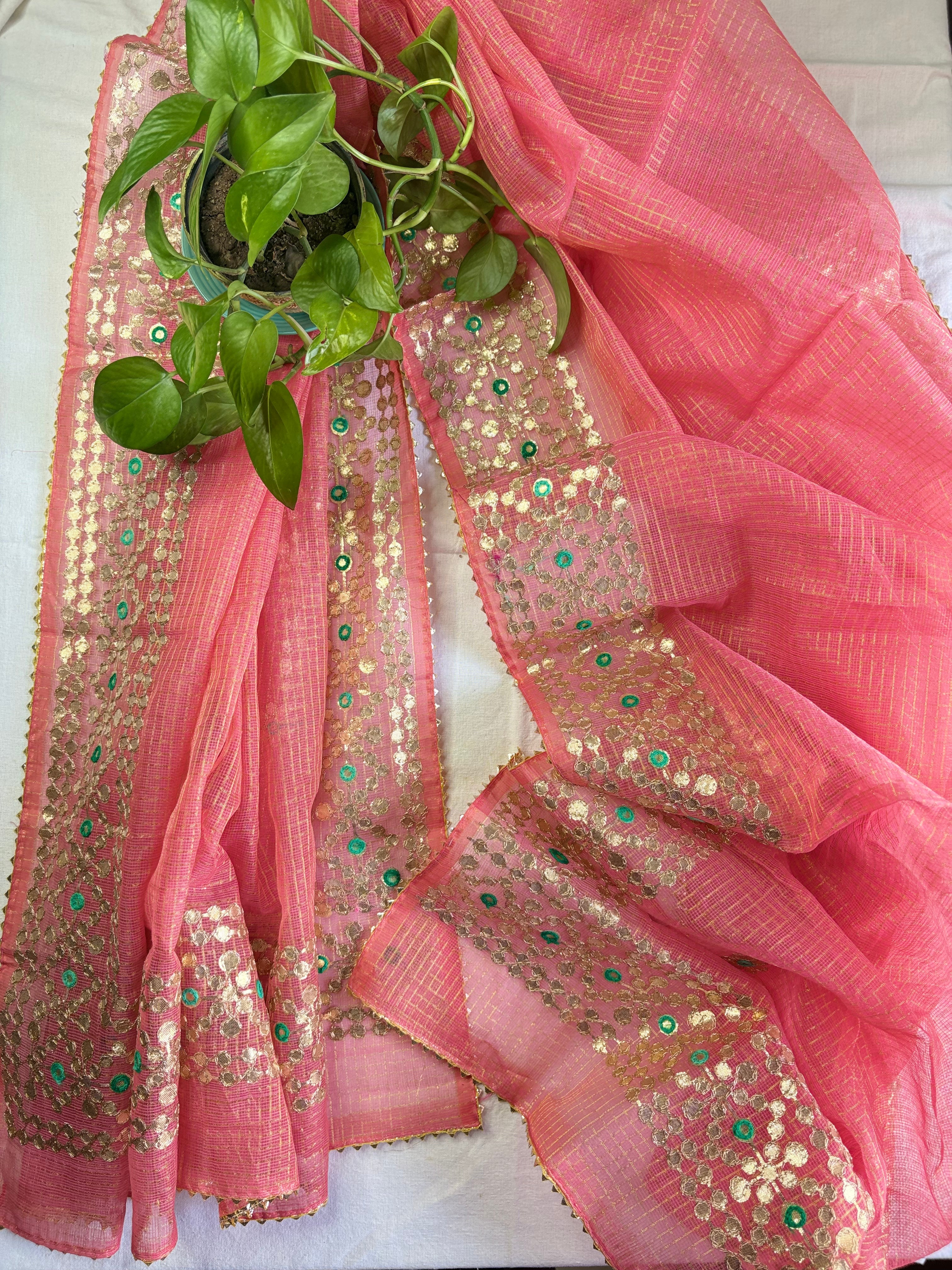 Pranika- Wedding Wear Kota Gota Patti Salwar Suit In Gota Work Pink Color