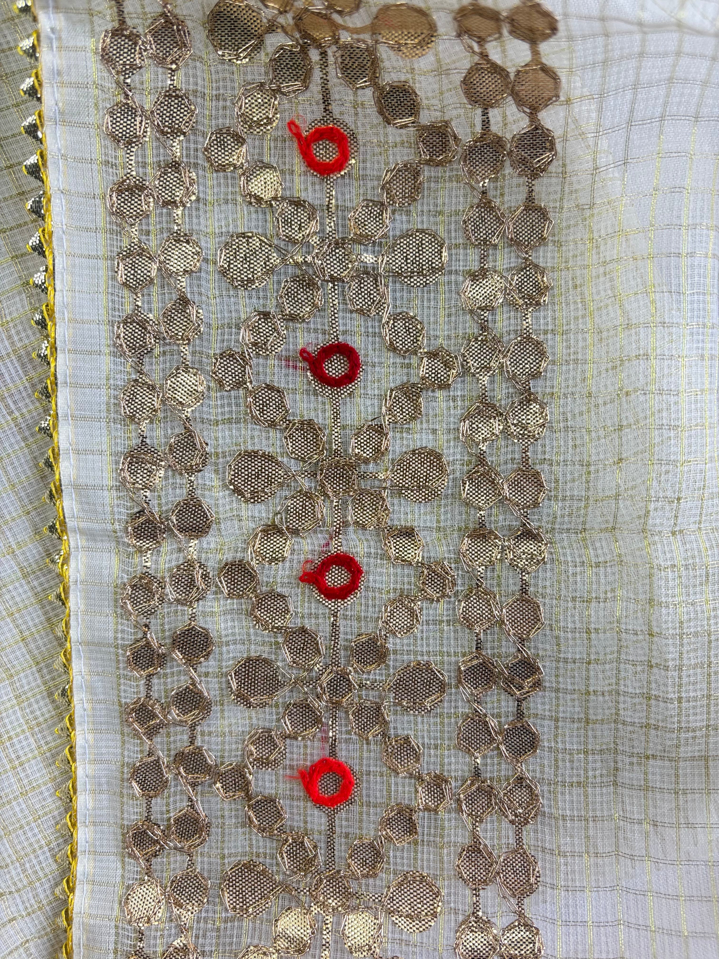 Wedding Wear Kota Gota Patti Salwar Suit In Gota Work Off white Color