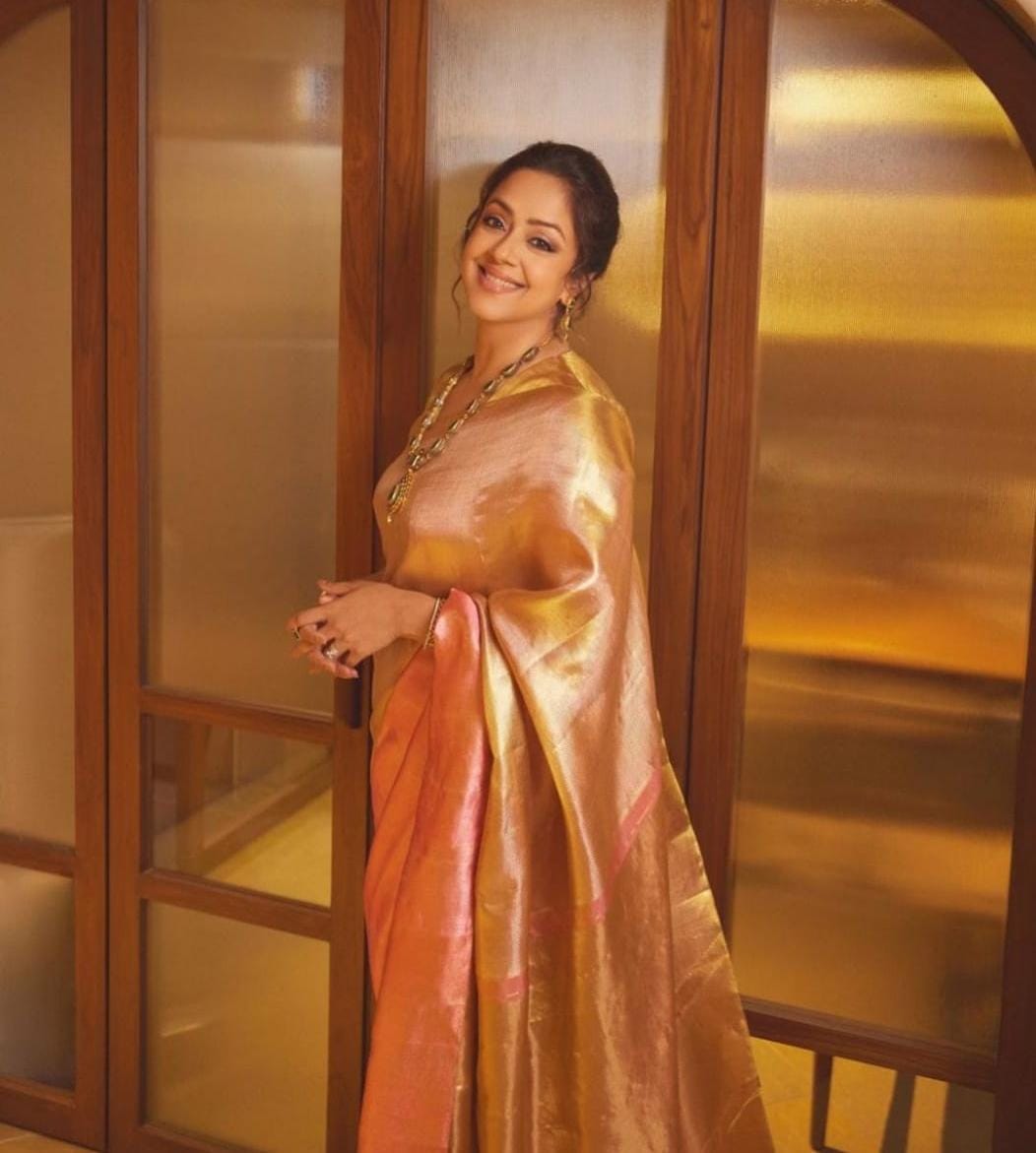 Jyothika Inspired Banarasi Tissue Saree