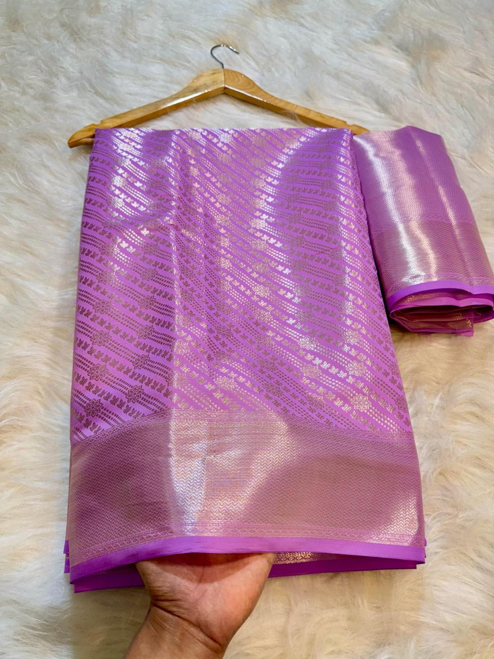 Pink Semi Kathan Silk Saree