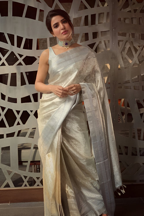 Samantha Inspired Banarasi Tissue Saree