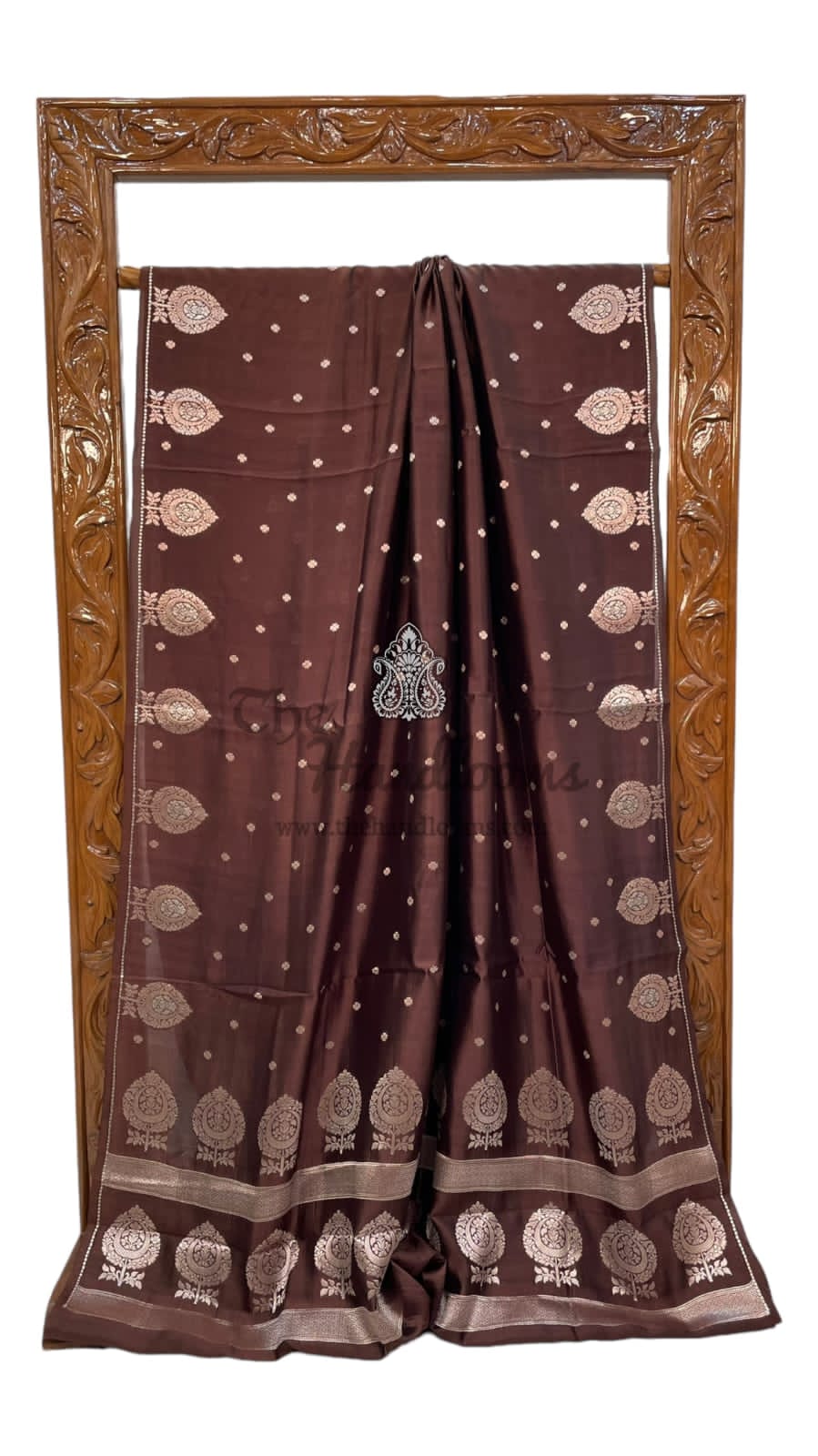 Brown Colour Semi Kathan Silk Saree