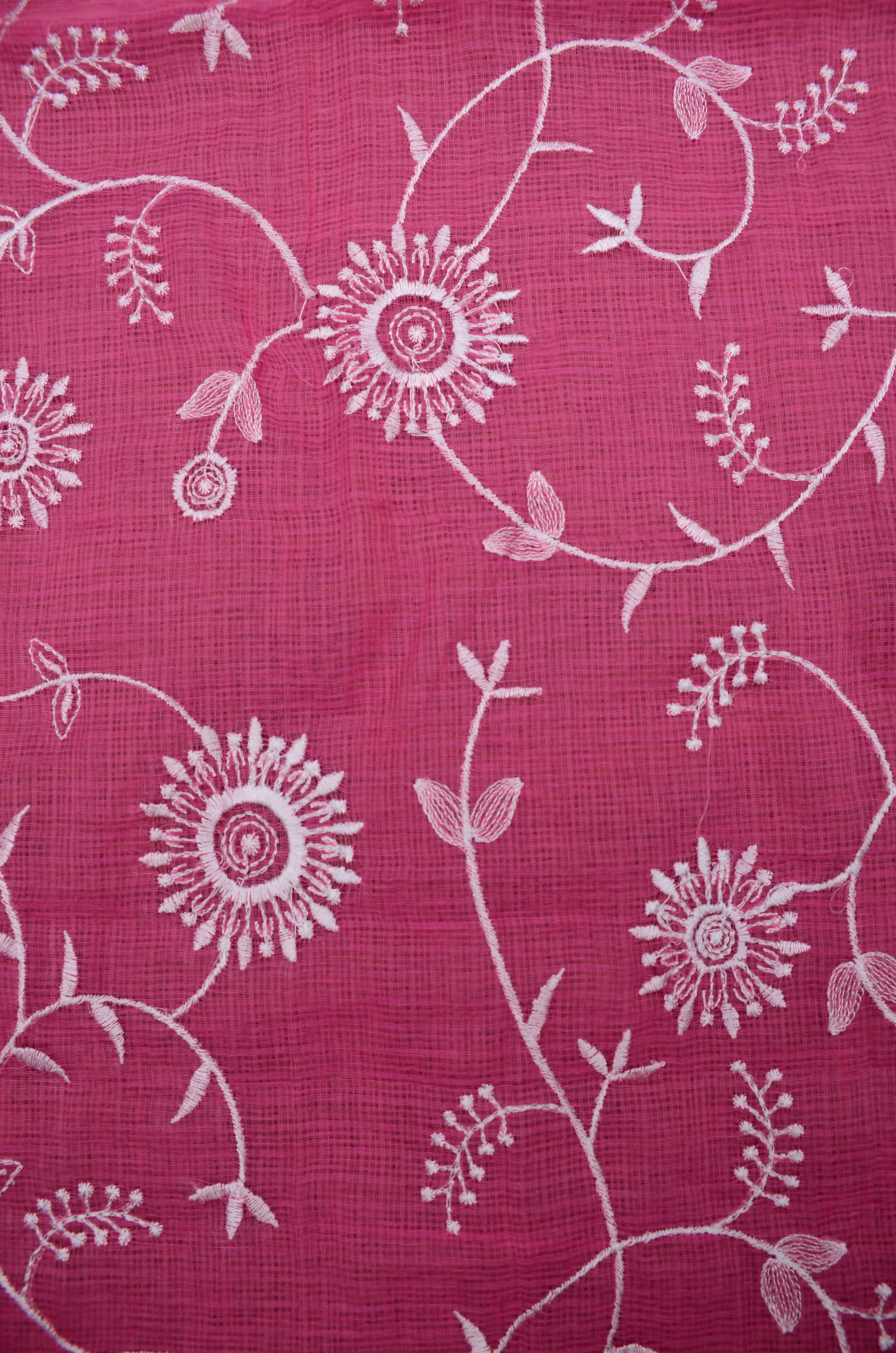 Kota Doriya Embroidery Work Suit In Pink