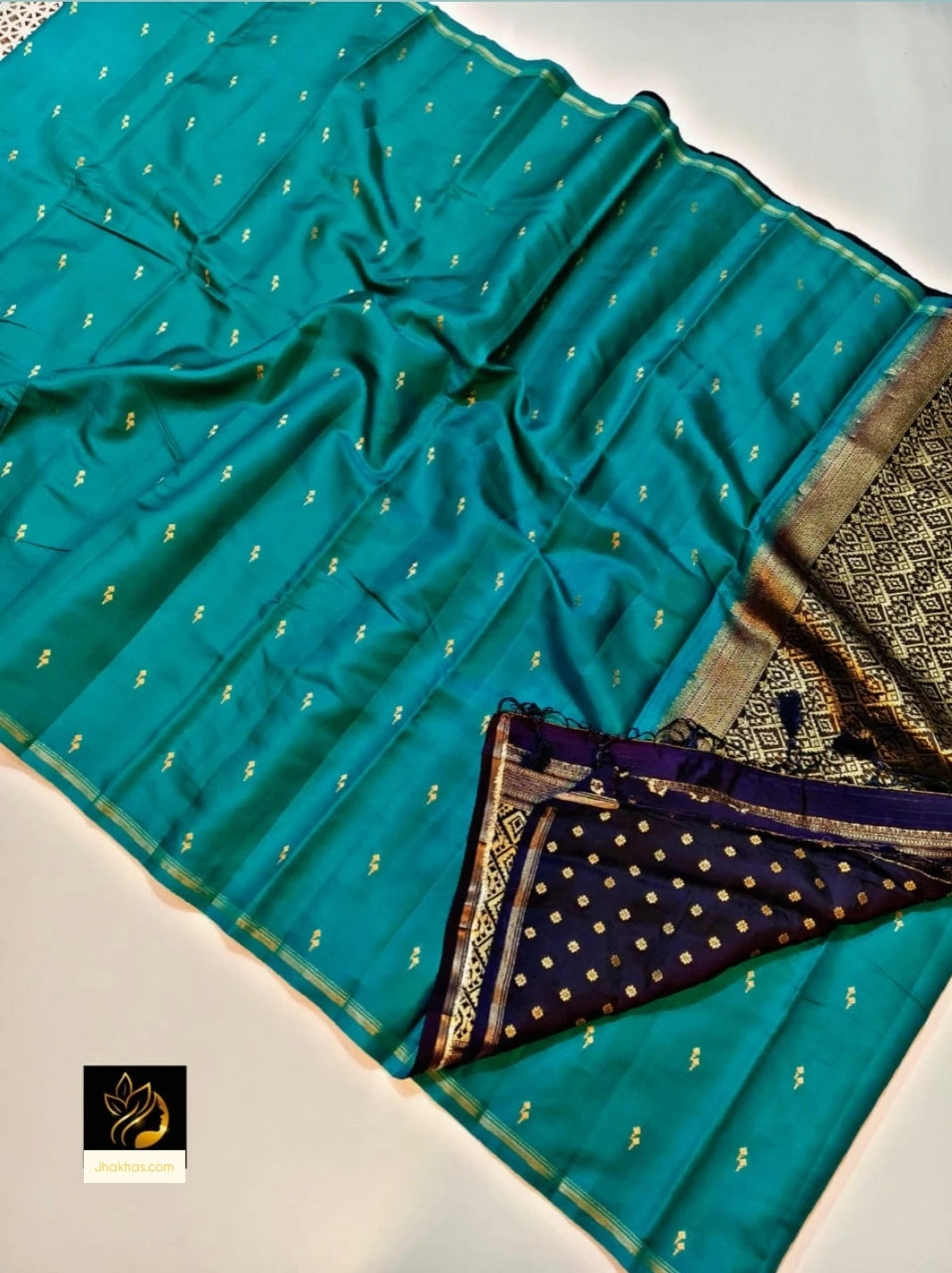 Blue Banarasee Semi Georgette Zari Work Saree