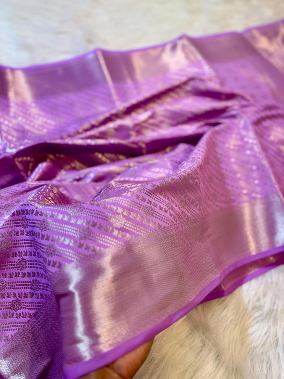 Pink Semi Kathan Silk Saree