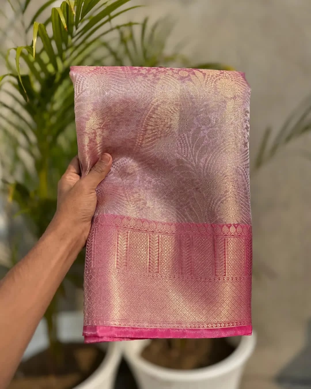 Sai Pallavi Inspired Banarasi Tissue Saree