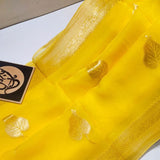 Yellow Banarasi Semi Georgette Saree