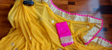 Yellow Gota Patti Work Saree