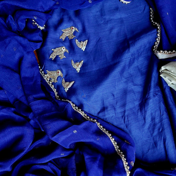 Beautiful Blue Punjabi Salwar Suit - jhakhas.com