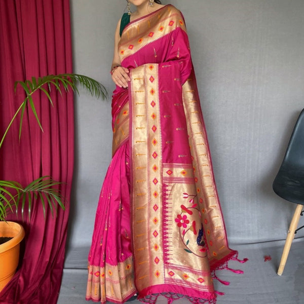 Pink Paithani  Saree