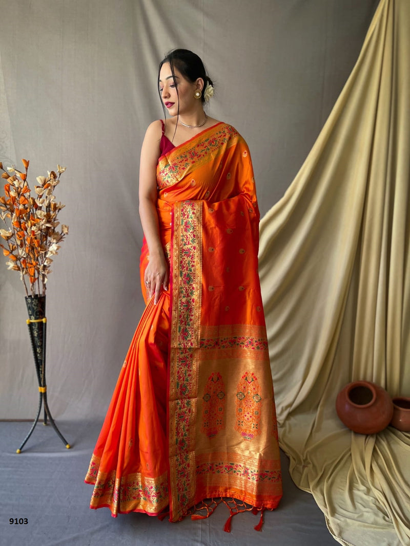 Presernting New Fancy Paithani Look Patola Silk Saree. – Sareevillahub