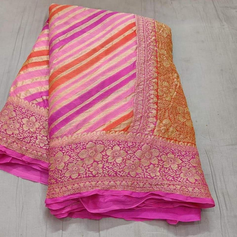 Banarasi Meenakari Sarees In Pink