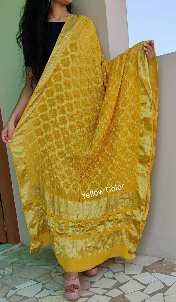 Yellow Banarase Ghatchola Dupatta