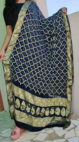 Navy Blue Banarasi Ghatchola Dupatta