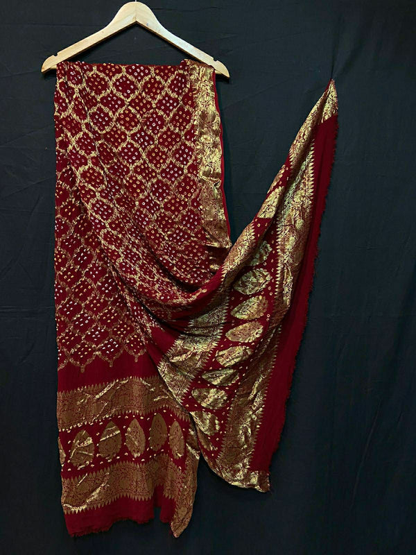 Banarasi Ghatchola Dupatta Red,Banarasi Ghatchola Online ,Banarasi Silk Dupatta At Affordable Rates