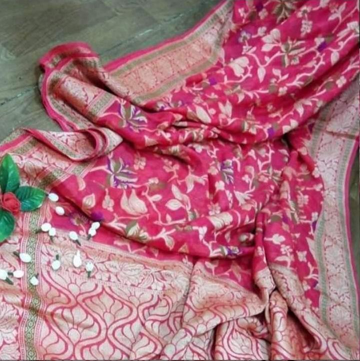 Banarasi Meenakari Sarees In Pink - Buy Banarasi Sarees Online | Jhakhas