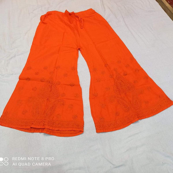 Orange High Waist Flared Pants