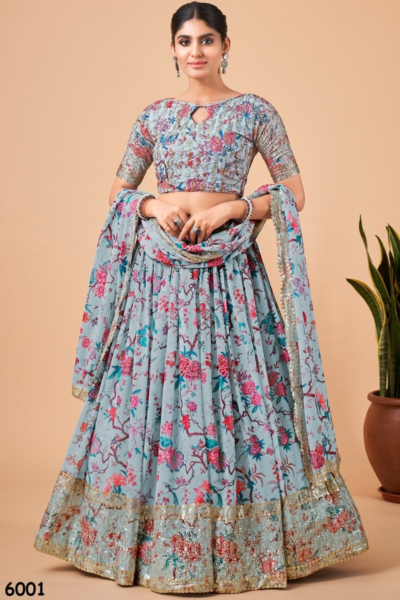 Buy Pink Net Embroidered Semi Stitched Lehenga Choli with Dupatta - Bhagya  Online at Best Price | Distacart