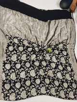 Black Banarasi Saree With Flower Jaal