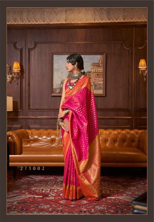 Pink Silk Handloom Saree