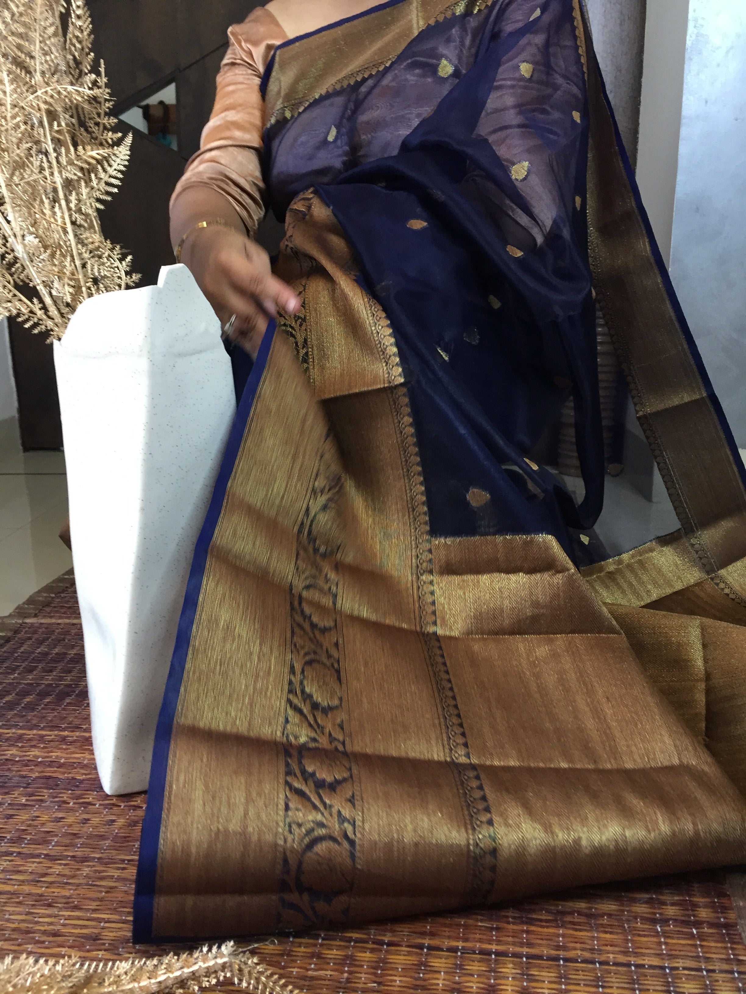 Keep your head up - silk cotton Chinnalampattu banana fiber saree | The  Maggam Collective