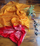 Yellow Organza Saree
