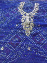 Blue bandhej gota patti Kurti