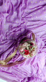 purple chiffon dupatta