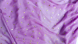 purple chiffon dupatta with gold gota border with tiny gota motif
