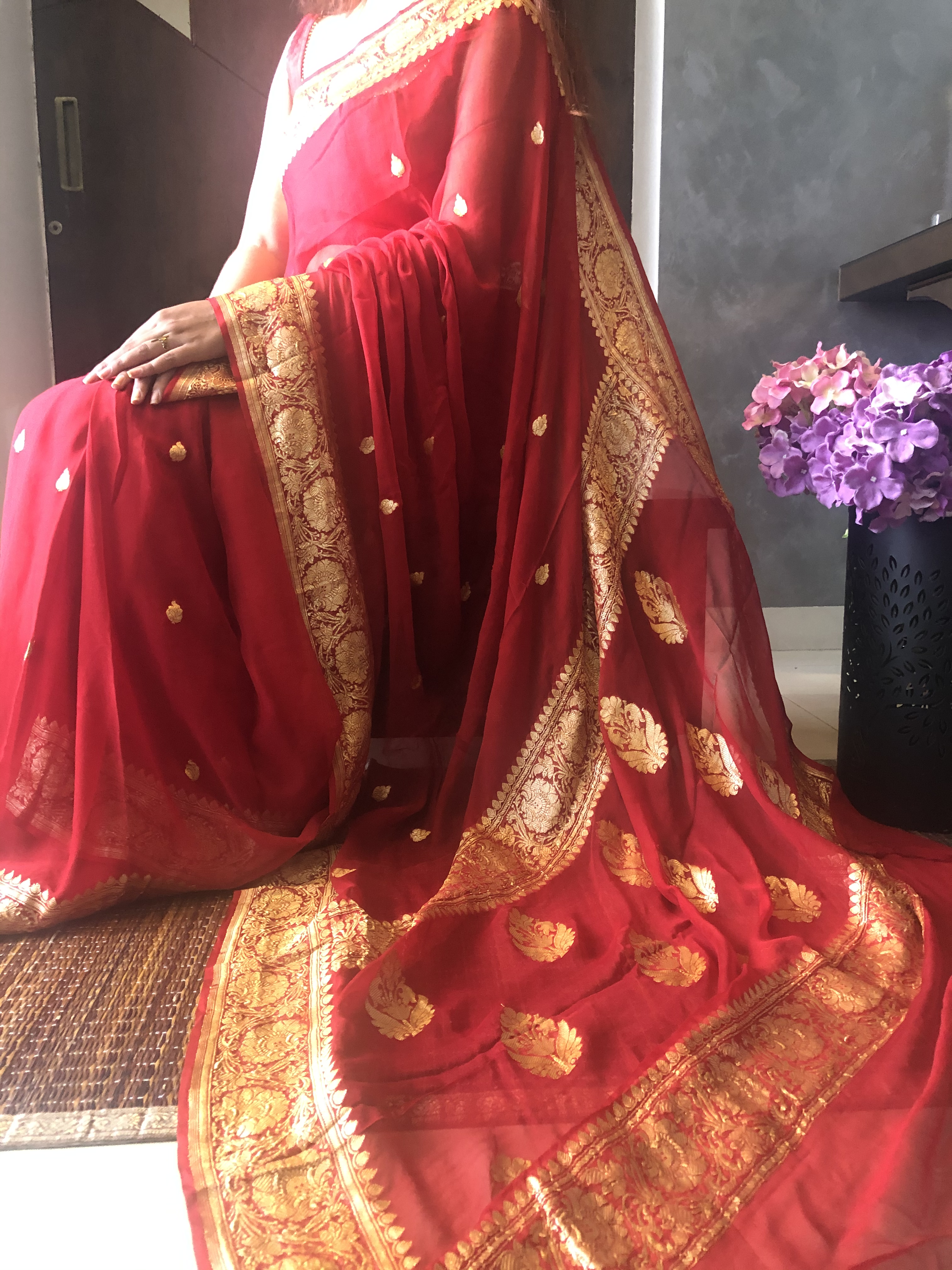 red banarasi saree online