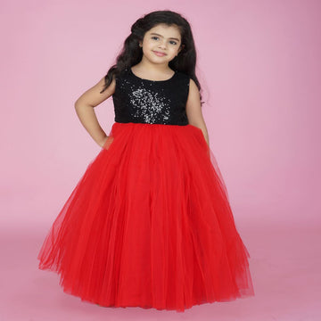 Indian Party Dress For Kids Online In Blackred, Birthday Dress For Girls  Online