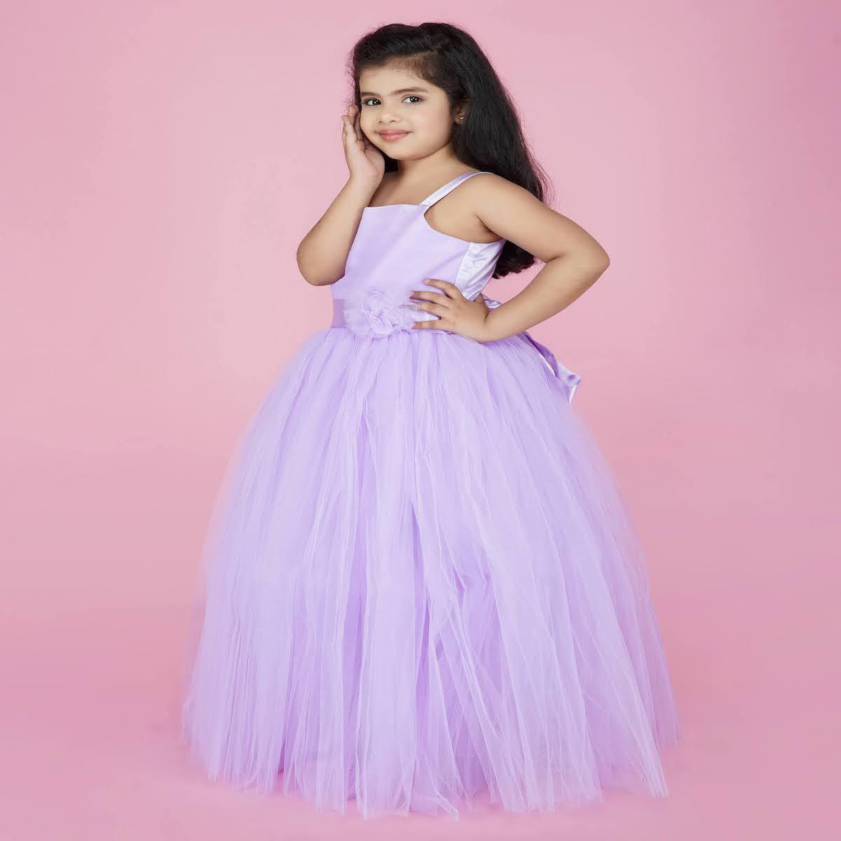 Indo Western Gown For Girls In Purple Color - jhakhas.com