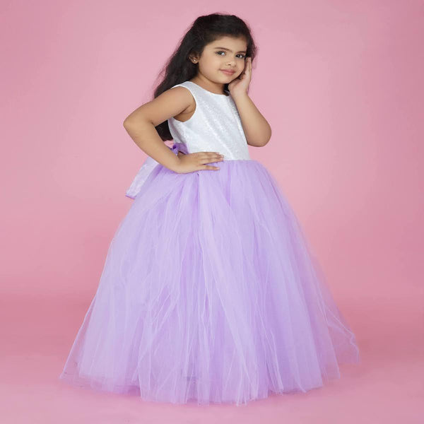 Party Wear Gown For Baby In Orchid - jhakhas.com