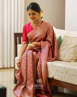 Banarasi Soft Silk Saree With Blouse In Pink
