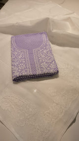 Purple Chikankari Suit Material