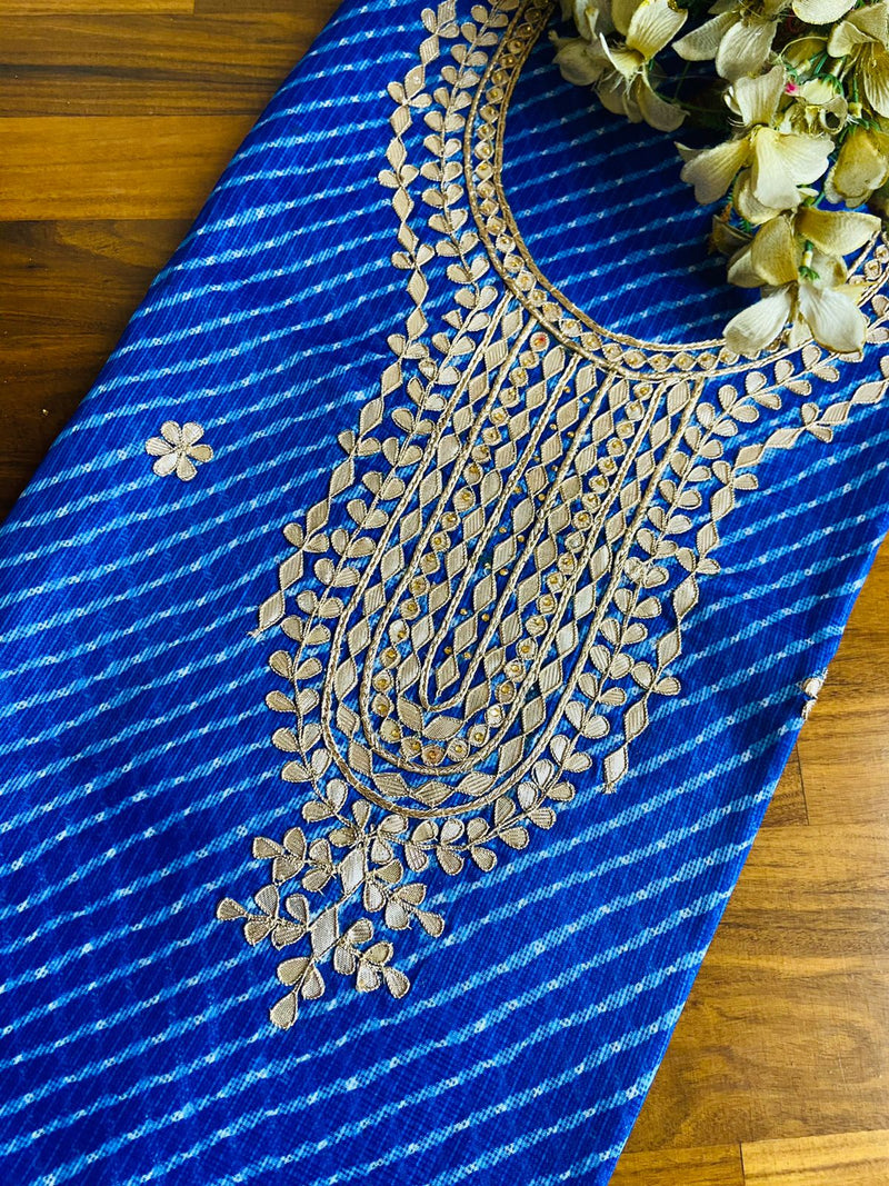 Royal Blue Kota Doriya Leheriya Kurti, Traditional Kurti , Shop Online At Jhakhas.Com 
