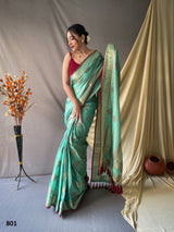 Sea Green Linen Cotton Sarees,Shop Now Linen Embroidery Silk Saree Online,Grab Now Linen Embroidery Silk Saree Online