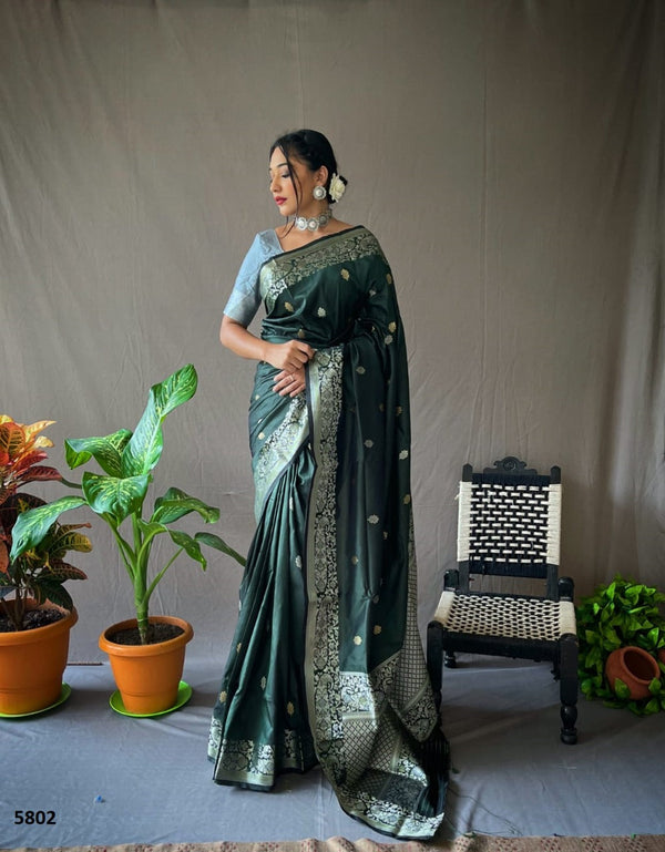 Buy Now Green Soft Silk Saree