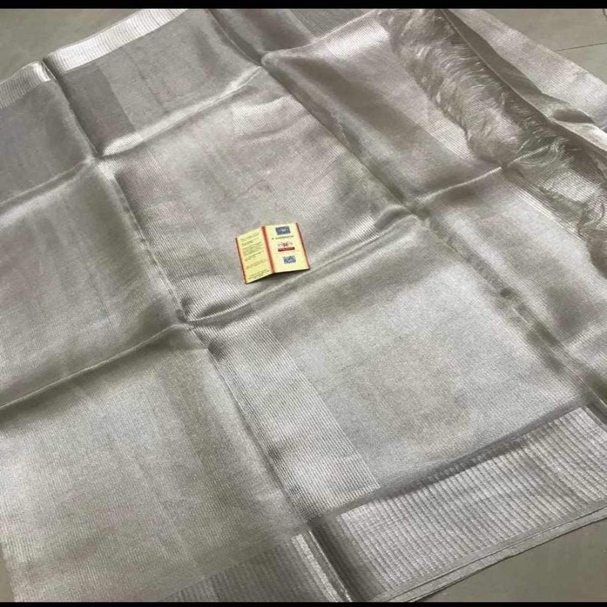 Silver tissue printed uppada saree.... - Aarudra Collections | Facebook