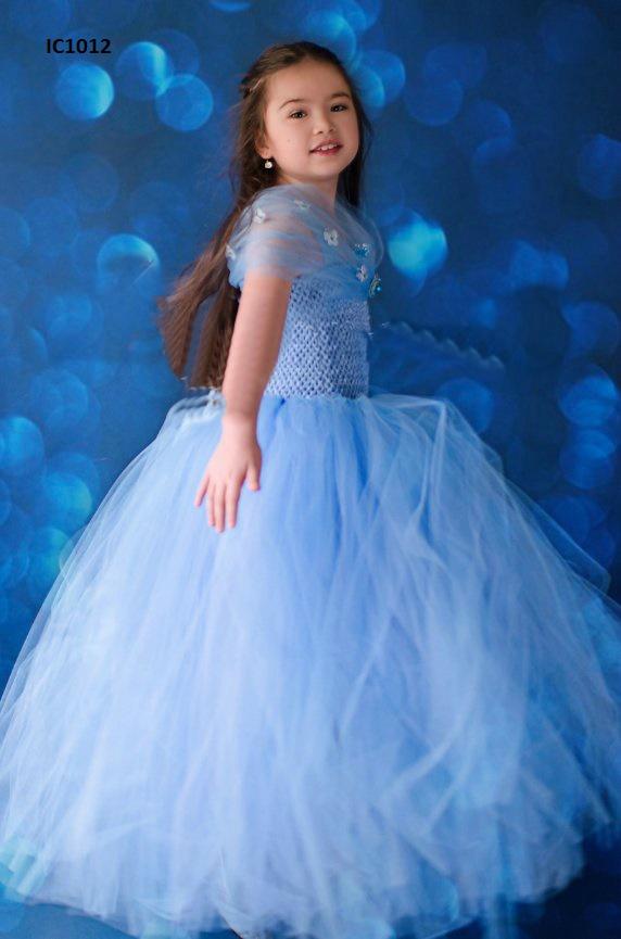 Tulle Dress For Baby Blue Tutu Dress For Babies - Main Image