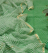 Leheriya Dupatta Kota Doriya Suit In Green