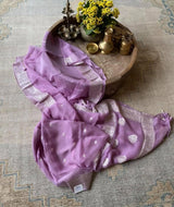 Purple Banarasi Khaddi Georgette Saree