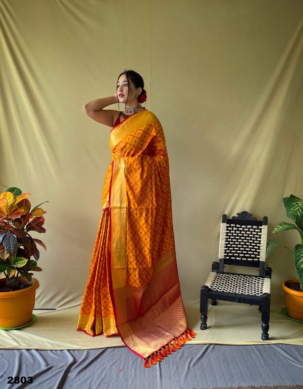 Orange Patola Silk