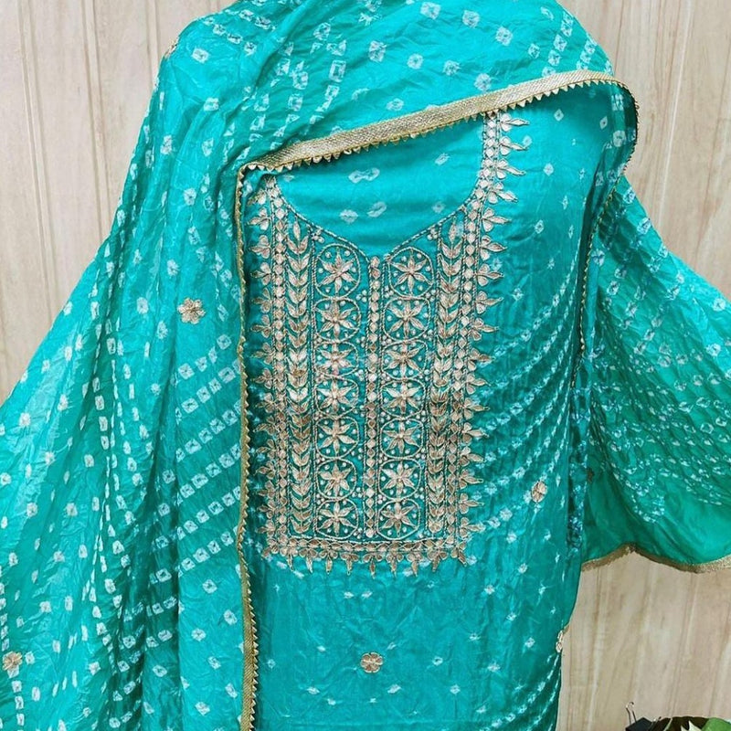 Unstitched Bandhej Suits - Buy Traditional Bandhani Salwar Suits online ...