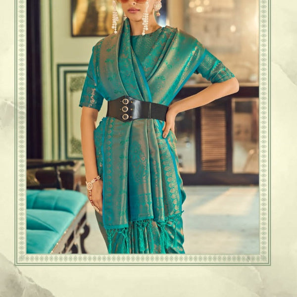 Green Zari Silk Saree