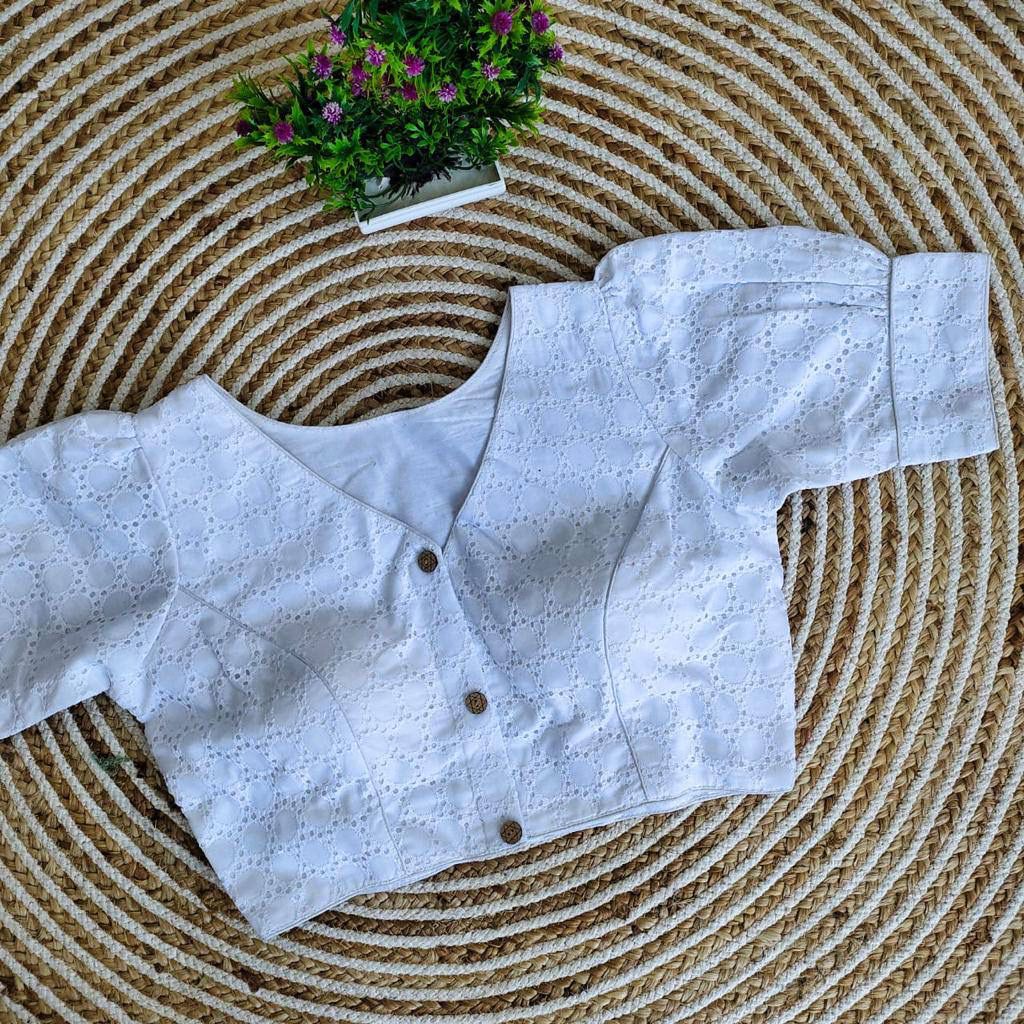 White Hakoba Cotton Blouse