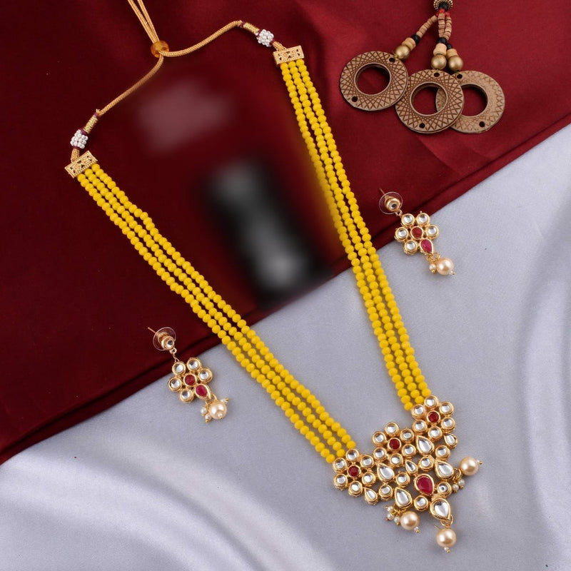 Kundan Meenakari work necklace set