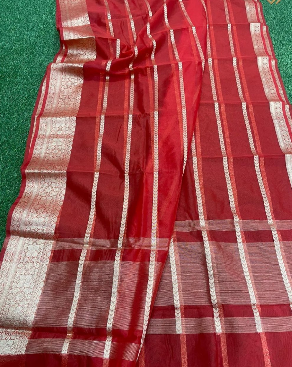 Red colour Kora silk saree 