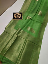 Light Green Banarasi Semi Georgette Saree