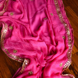 Designer Pink Gota Patti Saree,Buy Now,Traditional Saree,Shop Now,Bandhej Saree